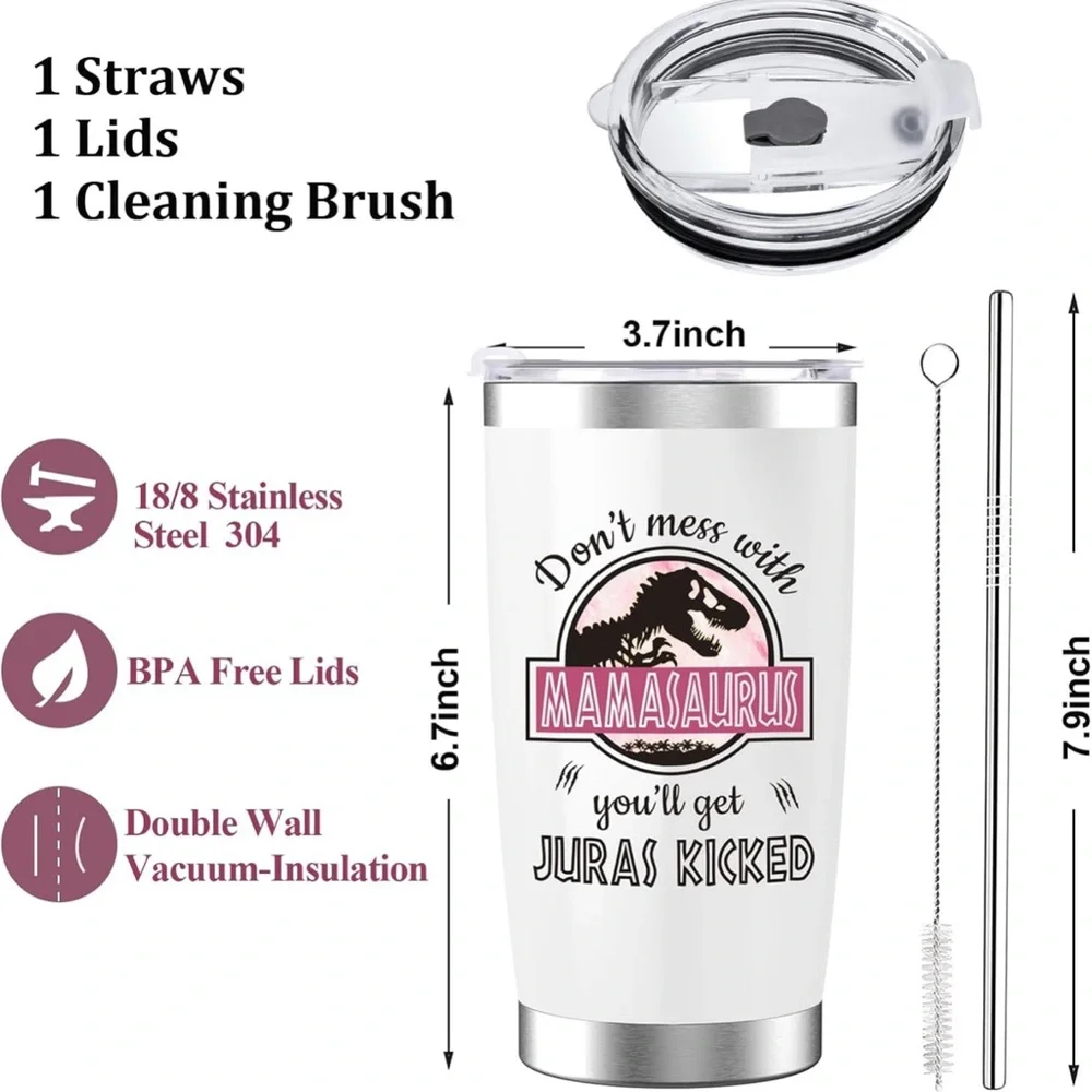 NWT Mamasaurus 20oz Tumbler with Lid